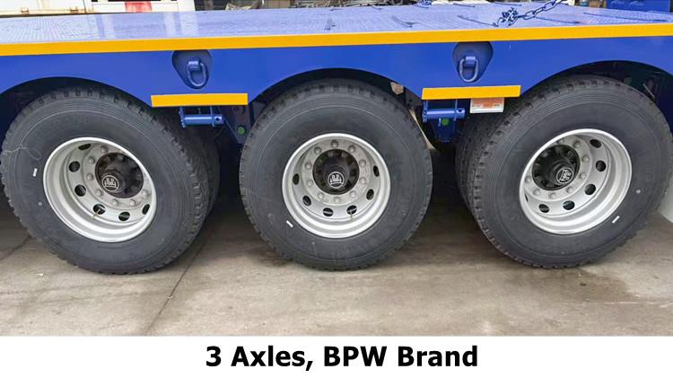 3 Axle 50 Ton Semi Low Bed Trailer Truck for Sale Price in Guyana