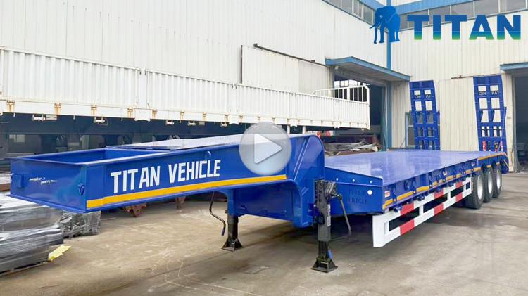 3 Axle 50 Ton Semi Low Bed Trailer Truck for Sale Price in Guyana