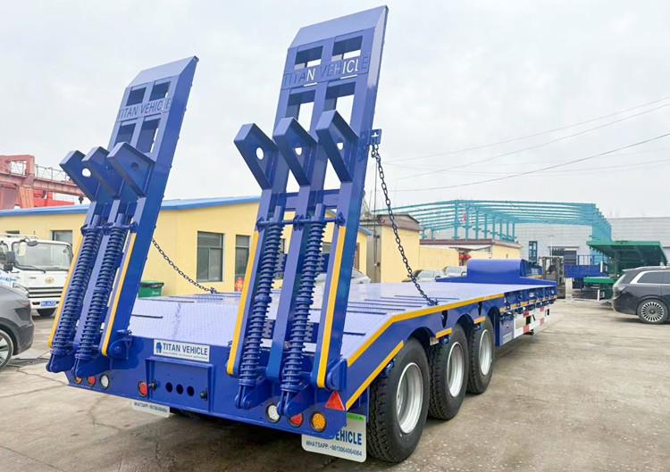 3 Axle 50 Ton Semi Low Bed Trailer Truck for Sale Price in Guyana