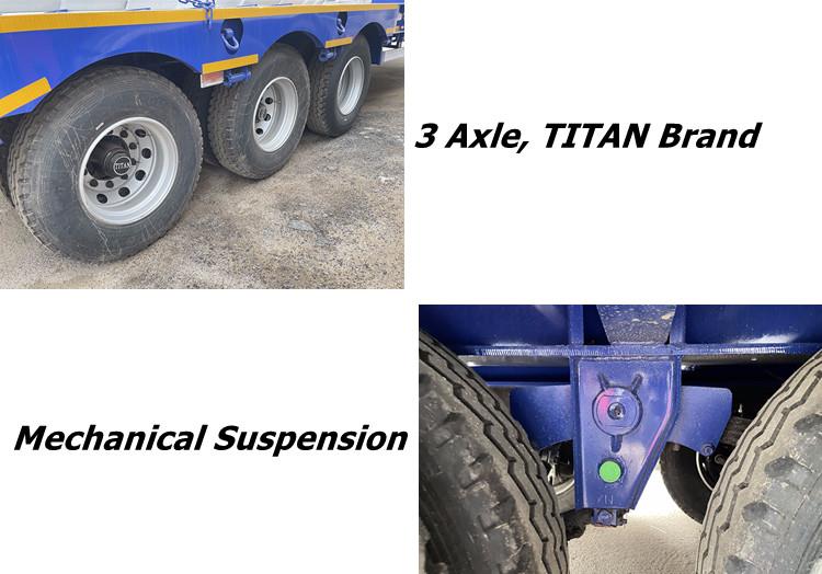 60 Ton Tri Axle Low Bed Trailer Truck for Sale in Ethiopia