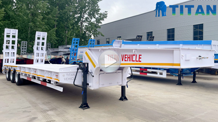 Tri Axle Low Bed Semi Trailer for Sale in Liberia