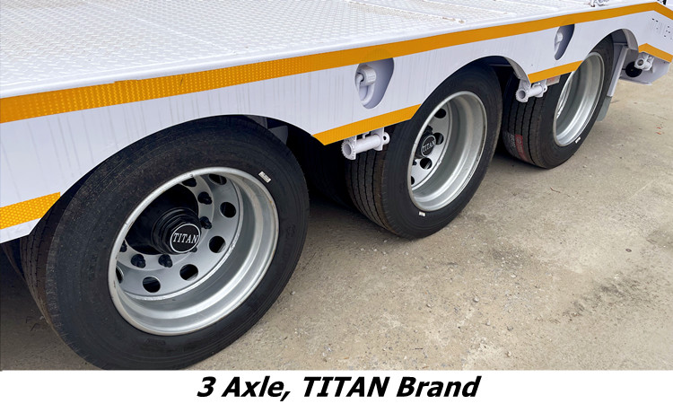 Tri Axle Low Bed Semi Trailer for Sale in Liberia