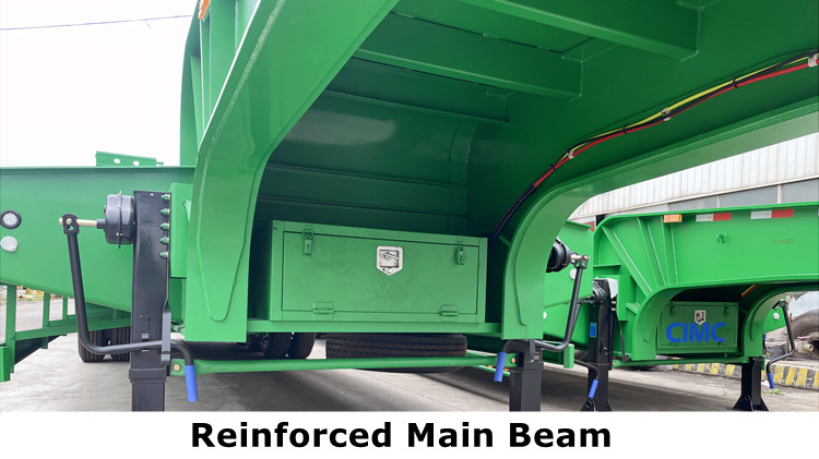 CIMC Tri Axle Low Bed Trailer with Folding Ramp for Sale in Algeria