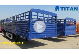 3 axle fence semi trailer