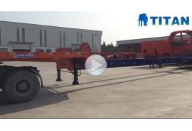 4 axles 56 meters extendable wind blade trailer