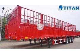 Tri axle fence cargo truck trailer
