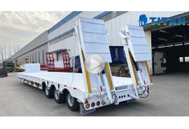3 Axle Semi Lowbed Trailer with Folding Ladder